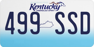 KY license plate 499SSD