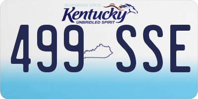 KY license plate 499SSE