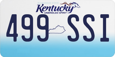 KY license plate 499SSI