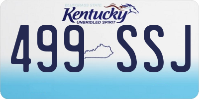 KY license plate 499SSJ