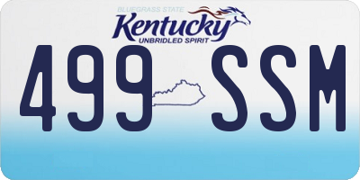 KY license plate 499SSM