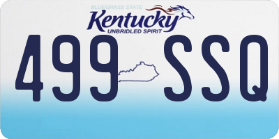 KY license plate 499SSQ
