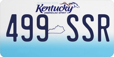 KY license plate 499SSR