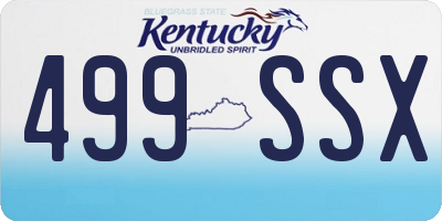 KY license plate 499SSX