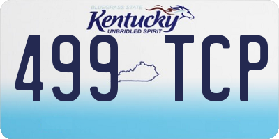 KY license plate 499TCP