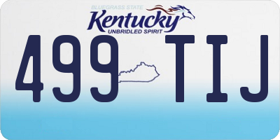 KY license plate 499TIJ