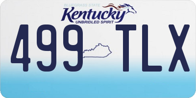 KY license plate 499TLX