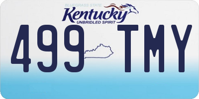 KY license plate 499TMY