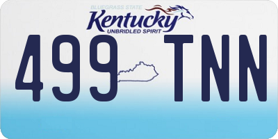 KY license plate 499TNN