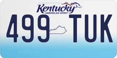 KY license plate 499TUK