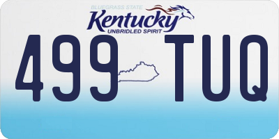 KY license plate 499TUQ