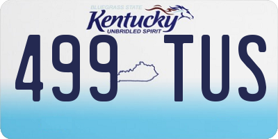 KY license plate 499TUS