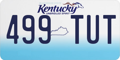 KY license plate 499TUT