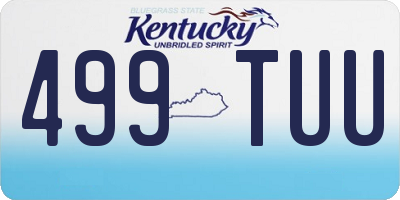 KY license plate 499TUU