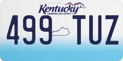 KY license plate 499TUZ