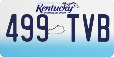 KY license plate 499TVB