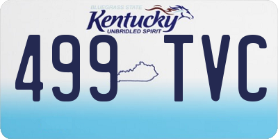 KY license plate 499TVC