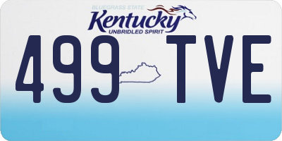 KY license plate 499TVE