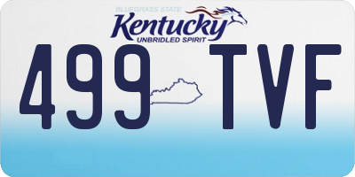 KY license plate 499TVF