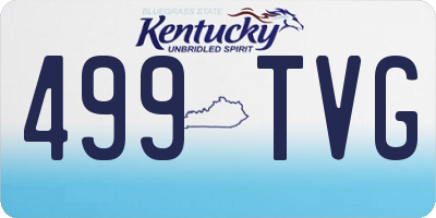 KY license plate 499TVG