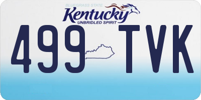 KY license plate 499TVK