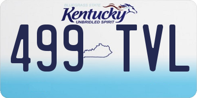 KY license plate 499TVL