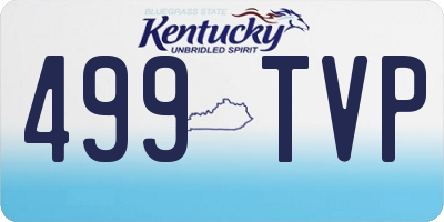 KY license plate 499TVP