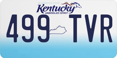 KY license plate 499TVR