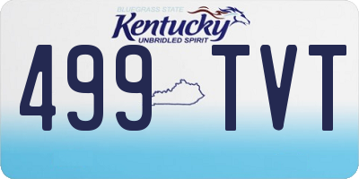 KY license plate 499TVT
