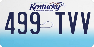 KY license plate 499TVV