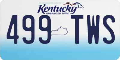 KY license plate 499TWS