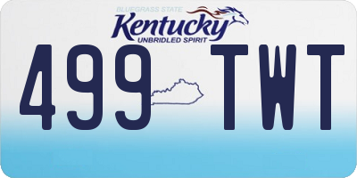 KY license plate 499TWT
