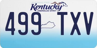KY license plate 499TXV
