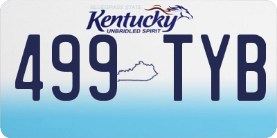 KY license plate 499TYB