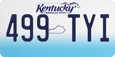 KY license plate 499TYI