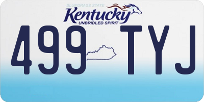 KY license plate 499TYJ