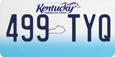 KY license plate 499TYQ