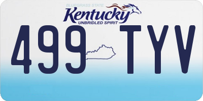 KY license plate 499TYV