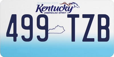 KY license plate 499TZB