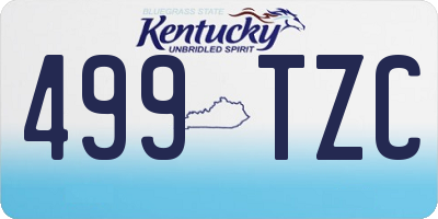KY license plate 499TZC