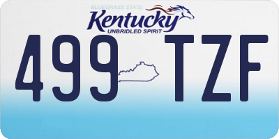 KY license plate 499TZF
