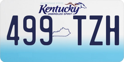 KY license plate 499TZH