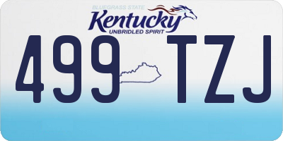 KY license plate 499TZJ