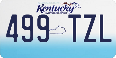 KY license plate 499TZL
