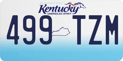 KY license plate 499TZM