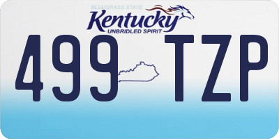 KY license plate 499TZP