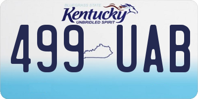 KY license plate 499UAB
