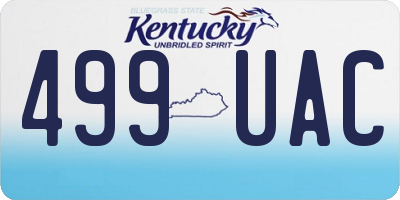 KY license plate 499UAC