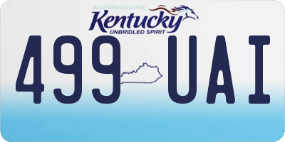 KY license plate 499UAI