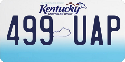 KY license plate 499UAP